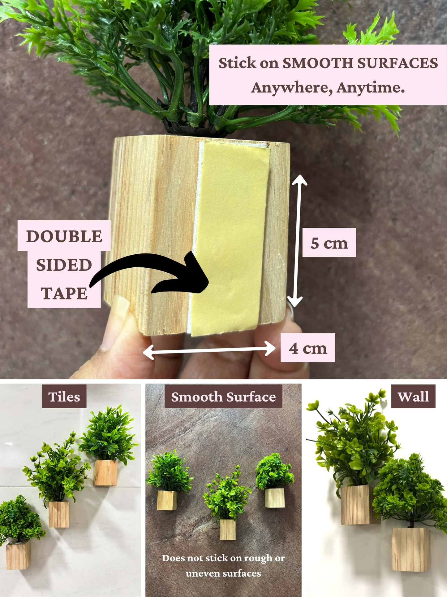 Stylish Wall-Mounted Wooden Planter