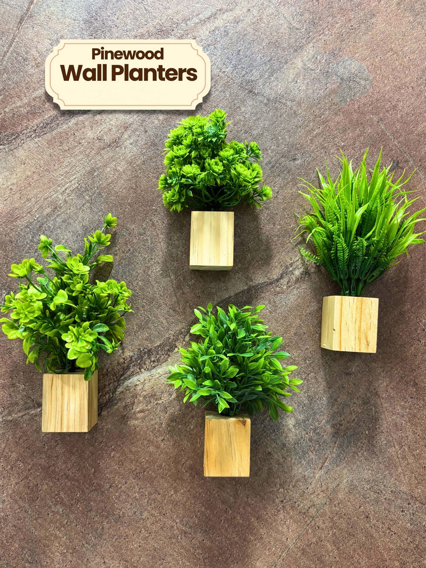 Stylish Wall-Mounted Wooden Planter