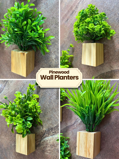 Stylish Wall-Mounted Wooden Planter