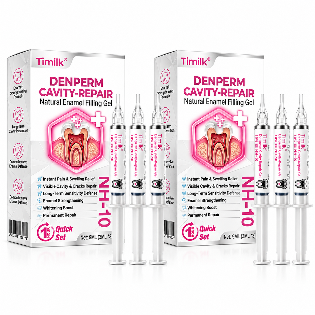 Timilk® DenPerm Cavity-Repair Natural Enamel Filling Gel.