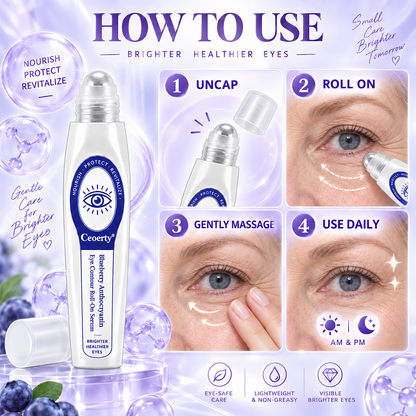 Ceoerty® Blueberry Anthocyanin Eye Contour Roll-On Serum🫐✨