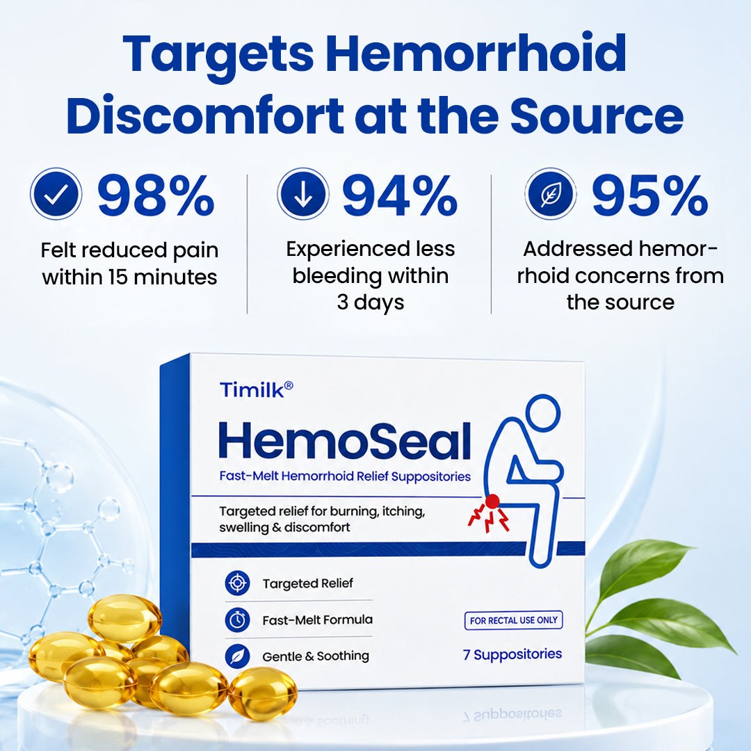 Timilk® HemoSeal Fast-Melt Hemorrhoid Relief Suppositories