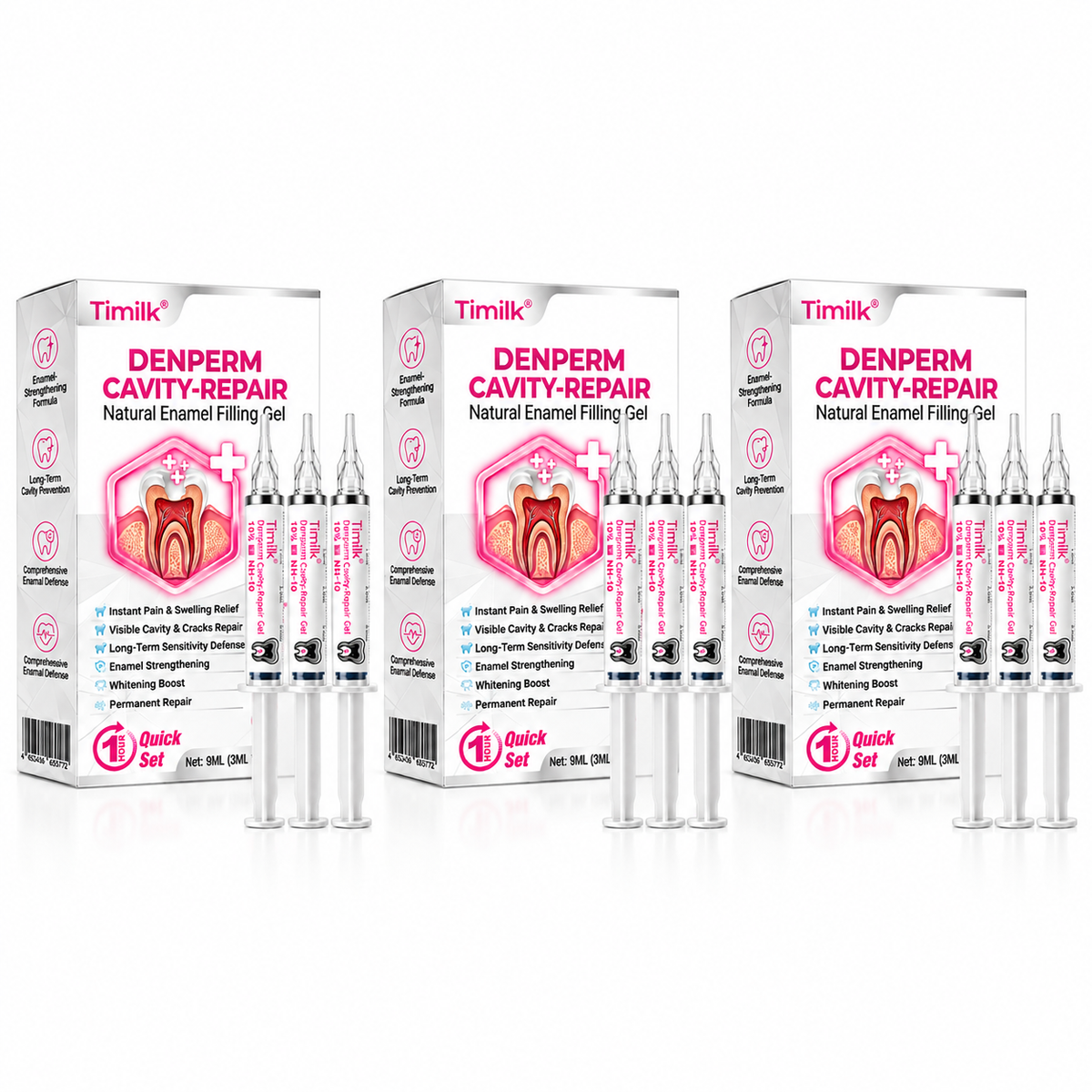 Timilk® DenPerm Cavity-Repair Natural Enamel Filling Gel.